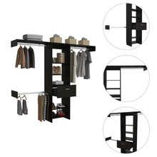 Load image into Gallery viewer, 250 Closet System British, One Drawer, Three Metal Rods, Black Wengue Finish-4
