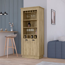 Load image into Gallery viewer, Bar Cabinet Provo, Wine Racks and Glass Holder, Macadamia Finish-0
