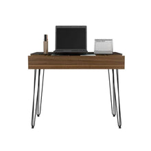 Load image into Gallery viewer, 120 Drawer Desk Rolo, Four Legs, One Drawer, Mahogany Finish-2
