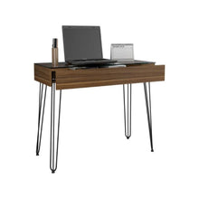 Load image into Gallery viewer, 120 Drawer Desk Rolo, Four Legs, One Drawer, Mahogany Finish-4
