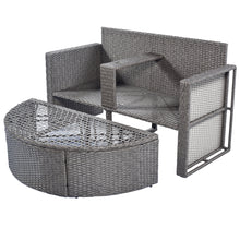 Load image into Gallery viewer, TOPMAX All-Weather PE Wicker Rattan Sofa Set with Side Table for Umbrella-7
