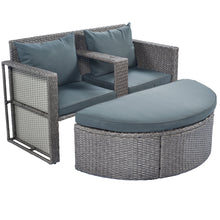 Load image into Gallery viewer, TOPMAX All-Weather PE Wicker Rattan Sofa Set with Side Table for Umbrella-5
