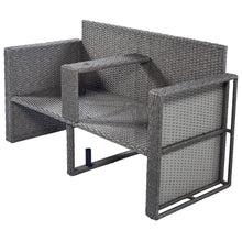Load image into Gallery viewer, TOPMAX All-Weather PE Wicker Rattan Sofa Set with Side Table for Umbrella-12
