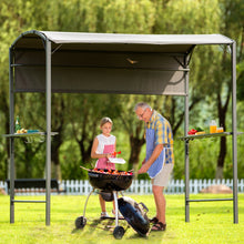 Load image into Gallery viewer, TOPMAX Iron Double Tiered BBQ Grill Gazebo (Gray)-1
