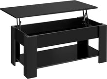 Load image into Gallery viewer, Lift Top Coffee Table with Hidden Compartment and Storage Shelf
