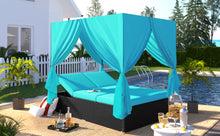 Load image into Gallery viewer, U_STYLE Outdoor Patio Wicker Sunbed Daybed with Cushions, Adjustable Seats-12
