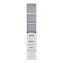 Load image into Gallery viewer, Linen Cabinet Artic, Three Shelves, Single Door, White Finish-3
