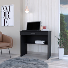 Load image into Gallery viewer, Desk Eden, One Open Shelf, One Drawer, Black Wengue Finish-0
