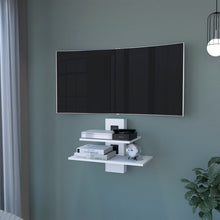 Load image into Gallery viewer, Ruston Wall Shelf With Sleek Dual-Tiered, White Finish-0
