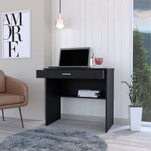 Load image into Gallery viewer, Desk Eden, One Open Shelf, One Drawer, Black Wengue Finish-1
