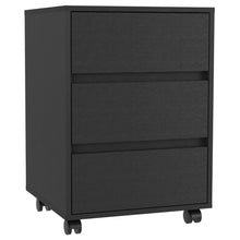 Load image into Gallery viewer, Three Drawers Bang, Filing Cabinet, Roller Blade Glide, Black Wengue Finish-5
