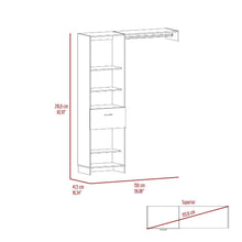Load image into Gallery viewer, 150 Closet System British, Metal Rod, One Drawer, Black Wengue Finish-7
