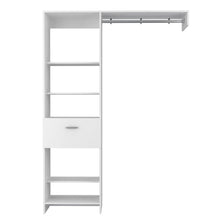 Load image into Gallery viewer, 150 Closet System British, One Drawer, Three Metal Rods, White Finish-3
