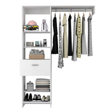 Load image into Gallery viewer, 150 Closet System British, One Drawer, Three Metal Rods, White Finish-2
