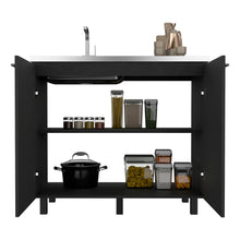 Load image into Gallery viewer, Utility sink cabinet Bussolengo, Two Cabinets, Black Wengue Finish-3
