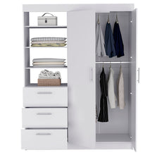 Load image into Gallery viewer, Karval 2 Piece Bedroom Set, Armoire + Nightstand, White Finish-2
