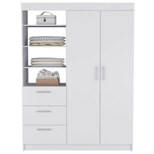 Load image into Gallery viewer, Armoire Rumanu, Three Drawers, White Finish-3
