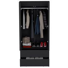 Load image into Gallery viewer, Armoire Closher, Two Drawres, Black Finish-2
