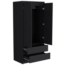 Load image into Gallery viewer, Armoire Closher, Two Drawres, Black Finish-3
