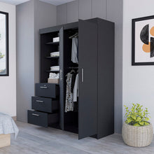 Load image into Gallery viewer, Armoire Rumanu, Three Drawers, Black Wengue Finish-1
