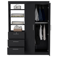 Load image into Gallery viewer, Kenya 2 Piece Bedroom Set, Armoire + Nightstand, Black Wengue Finish-2
