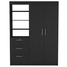 Load image into Gallery viewer, Armoire Rumanu, Three Drawers, Black Wengue Finish-4
