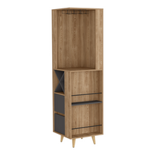 Load image into Gallery viewer, Corner Bar Cabinet Caguas, Two External Shelves, Four Wine Cubbies, Pine / Gray Finish-2
