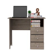 Load image into Gallery viewer, Writing Desk Brentwood with Three Drawers and Open Storage Shelf, Light Gray Finish-1
