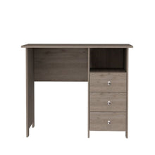 Load image into Gallery viewer, Writing Desk Brentwood with Three Drawers and Open Storage Shelf, Light Gray Finish-2
