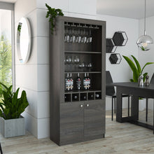 Load image into Gallery viewer, Bar Cabinet Margarita, Five Wine Cubbies, Carbon Espresso Finish-0
