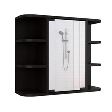 Load image into Gallery viewer, Medicine Cabinet Milano,Six External Shelves Mirror, Black Wengue Finish-3

