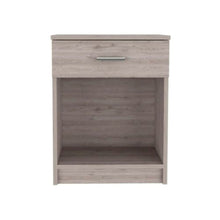 Load image into Gallery viewer, Nightstand Coco, Single Drawer, Lower Shelf, Light Gray Finish-3
