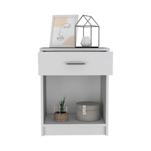 Load image into Gallery viewer, Nightstand Coco, Single Drawer, Lower Shelf, White Finish-2
