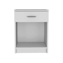 Load image into Gallery viewer, Nightstand Coco, Single Drawer, Lower Shelf, White Finish-3
