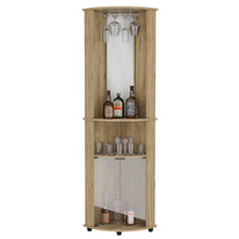 Load image into Gallery viewer, Corner Bar Cabinet Rialto, Three Shelves, Macadamia Finish-2
