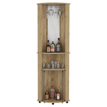 Load image into Gallery viewer, Corner Bar Cabinet Rialto, Three Shelves, Macadamia Finish-3
