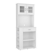 Load image into Gallery viewer, Pantry Double Door Cabinet Folbert, Three Side Shelves, White Finish-5
