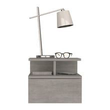 Load image into Gallery viewer, Nightstand Floating Flopini with 1-Drawer and Shelves, Concrete Gray Finish-2
