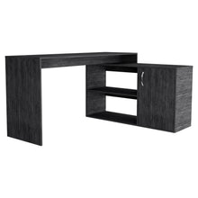 Load image into Gallery viewer, L-Shaped Desk Desti, Single Door Cabinet, Smokey Oak Finish-4

