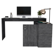 Load image into Gallery viewer, L-Shaped Desk Desti, Single Door Cabinet, Smokey Oak Finish-1
