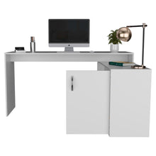 Load image into Gallery viewer, L-Shaped Desk Desti, Single Door Cabinet, White Finish-2
