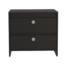 Load image into Gallery viewer, Nightstand Dreams, Two Drawers, Black Wengue Finish-3
