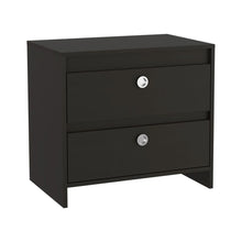 Load image into Gallery viewer, Nightstand Dreams, Two Drawers, Black Wengue Finish-5
