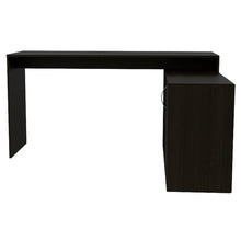 Load image into Gallery viewer, L-Shaped Desk Desti, Single Door Cabinet, Black Wengue Finish-5

