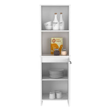 Load image into Gallery viewer, Kitchen Pantry Feery, Single Door Cabinet, Interior and External Shelves, White Finish-2
