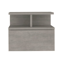 Load image into Gallery viewer, Nightstand Floating Flopini with 1-Drawer and Shelves, Concrete Gray Finish-4
