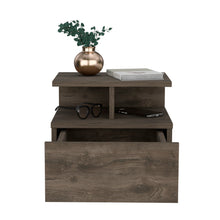 Load image into Gallery viewer, Floating Nightstand Flopini, One Drawer, Dark Walnut Finish-5
