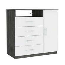 Load image into Gallery viewer, Dresser Beaufort, Four drawers, Smokey Oak / White Finish-2
