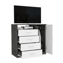 Load image into Gallery viewer, Dresser Beaufort, Four drawers, Smokey Oak / White Finish-1
