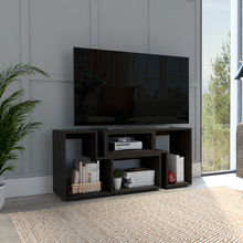 Load image into Gallery viewer, Extendable TV Stand Houston, Multiple Shelves, Black Wengue Finish-1
